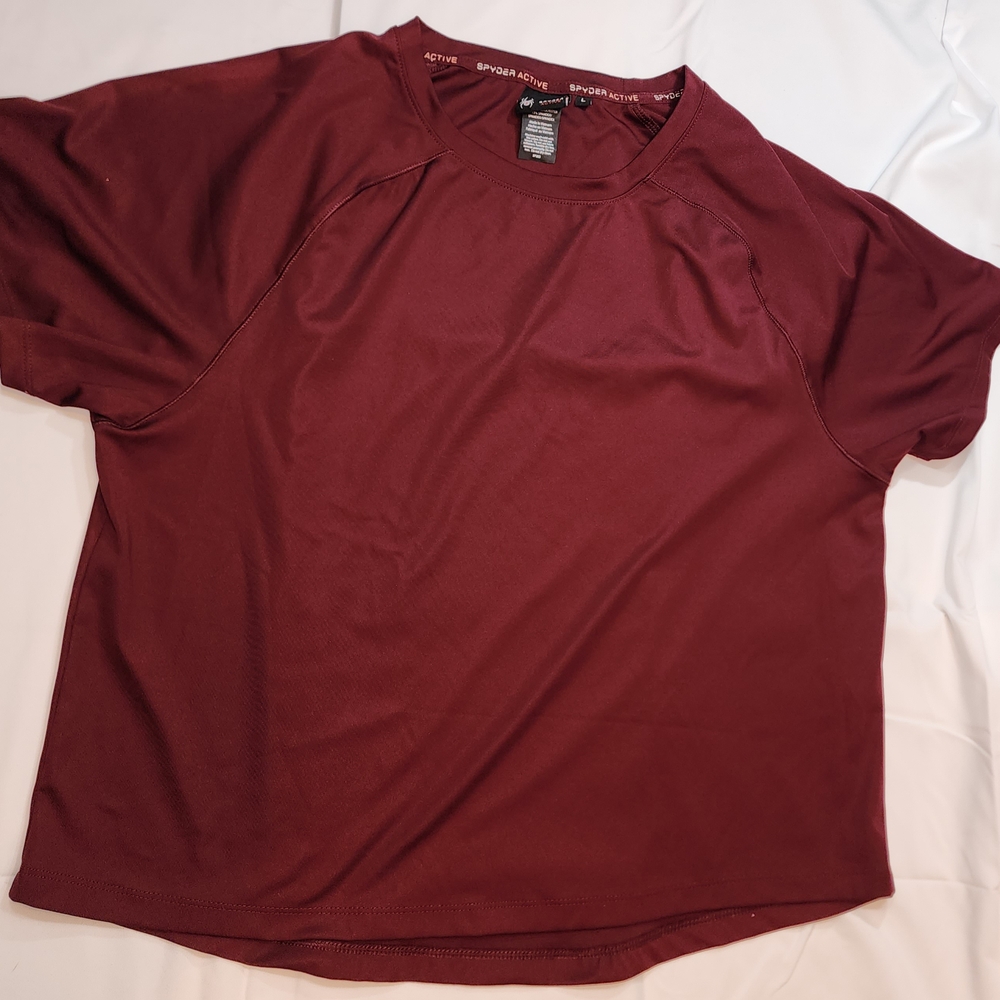Spyder Active USA Red Short Sleeve Tee Soft Lightweight Casual Mens Size Large